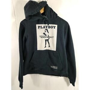 Playboy Black Hoodie Retro Cover Graphic Size Medium Black Entertainment For Men